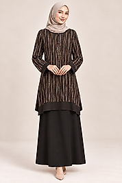 Siyah Çizgili Salaş Tunik