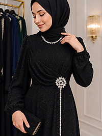 Siyah Simli Abiye