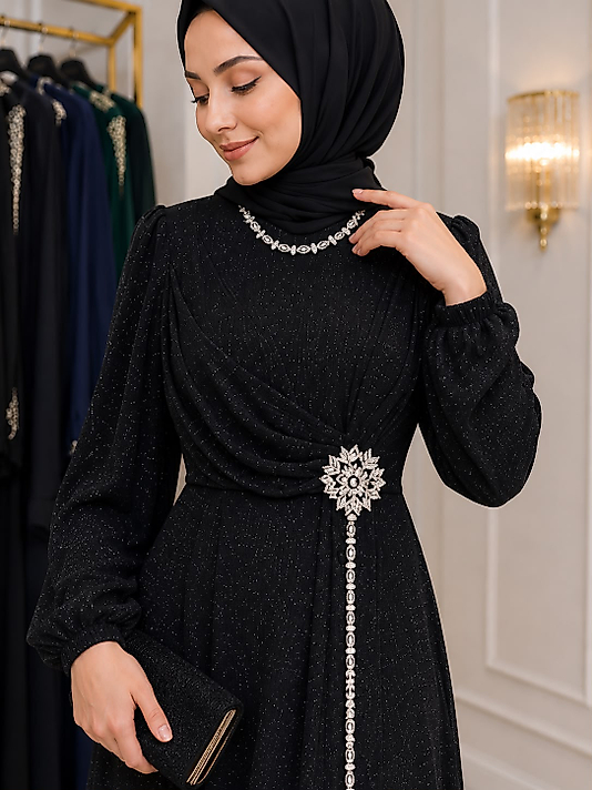 Siyah Simli Abiye